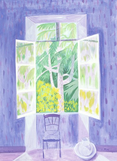 Cedars Through the Window, 1987 by Marie Hugo